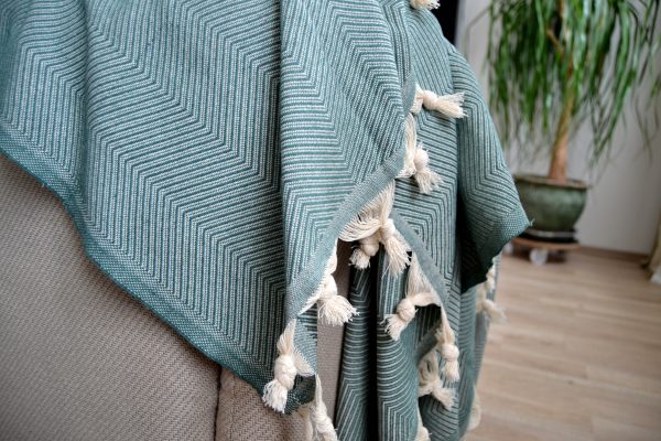 Handgeweven Deken 'Ayvalik' | Authentiek Plaid van Gerecycled Katoen - Afbeelding 3
