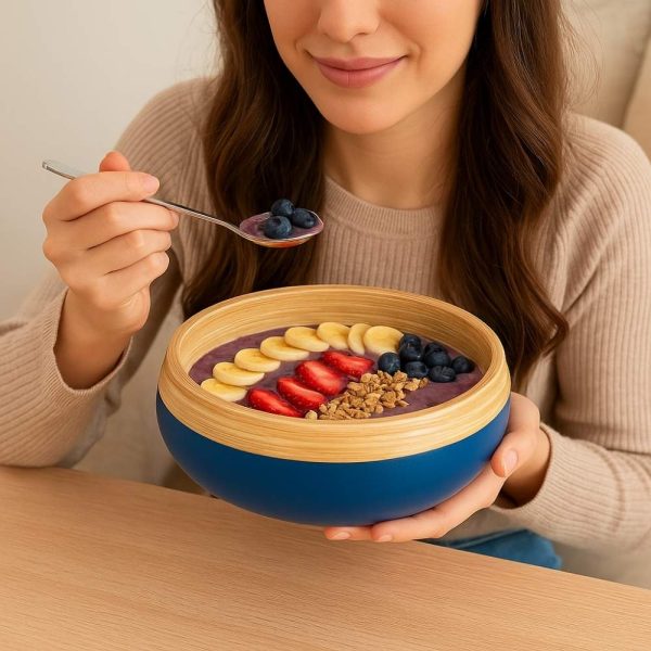 blauwe bamboe fruitkom