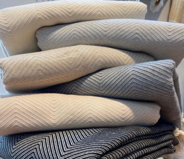 Handgeweven Deken 'Ayvalik' | Authentiek Plaid van Gerecycled Katoen